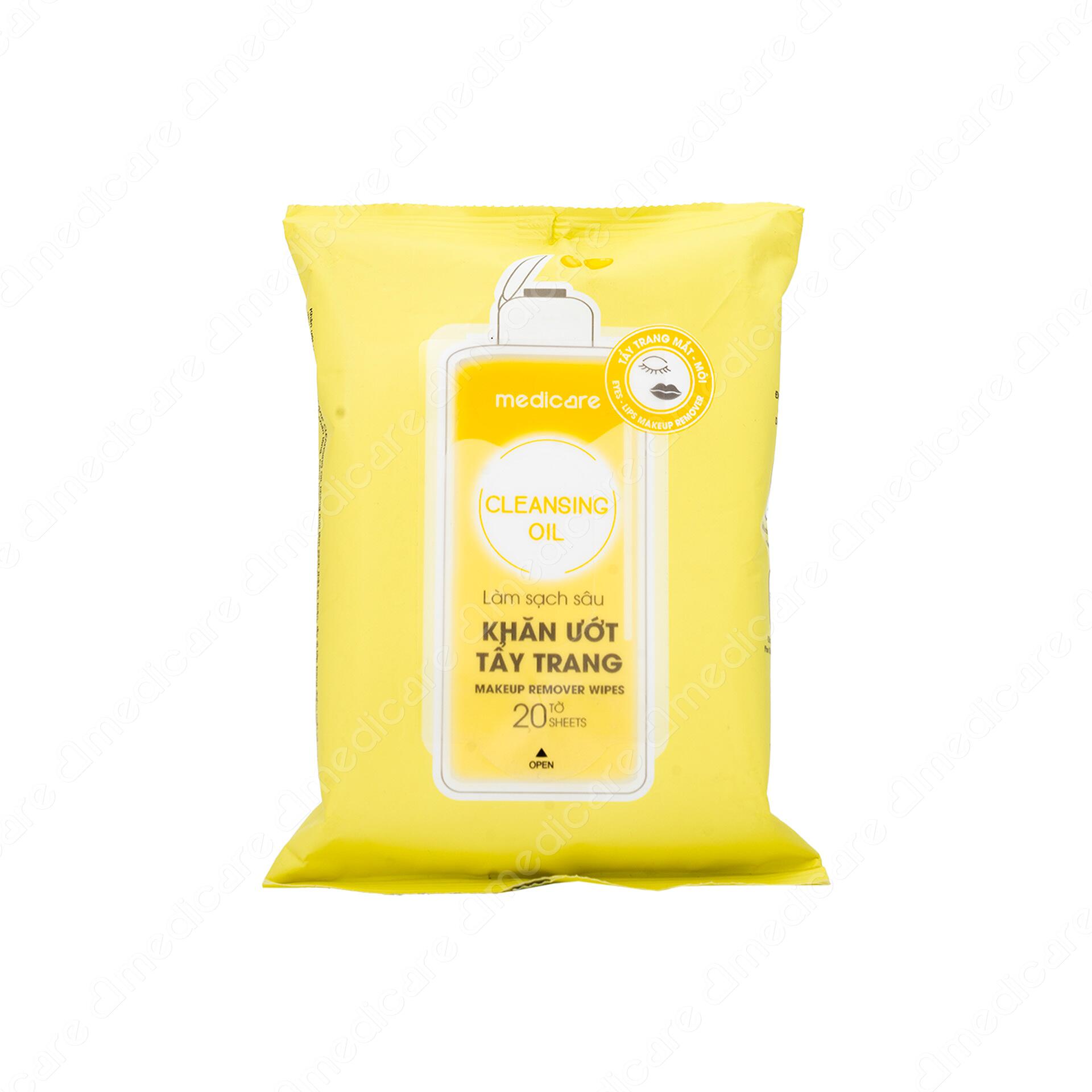 Sản phẩm Khăn Uớt Tẩy Trang MEDiCARE Cleansing Oil | Gói 20 tờ