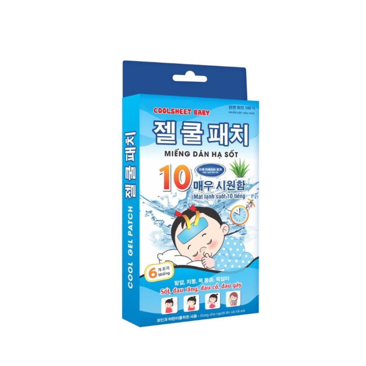 Sản phẩm Miếng Dán Hạ Sốt COOLING SHEET | 6 miếng