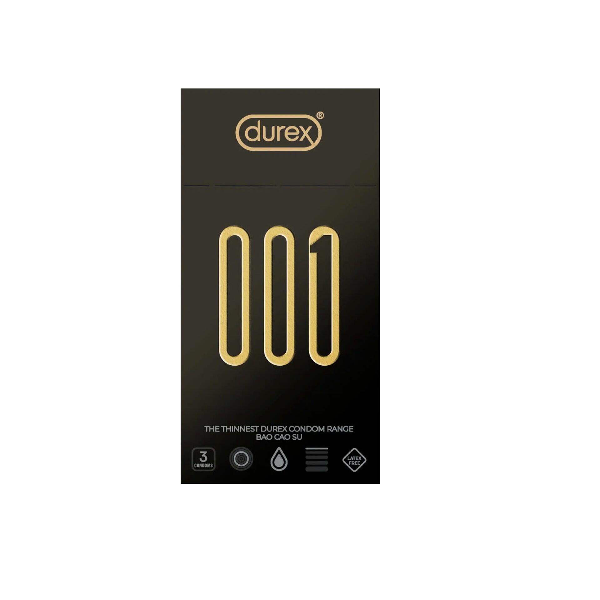 Sản phẩm Bao Cao Su DUREX 001 | 3 cái