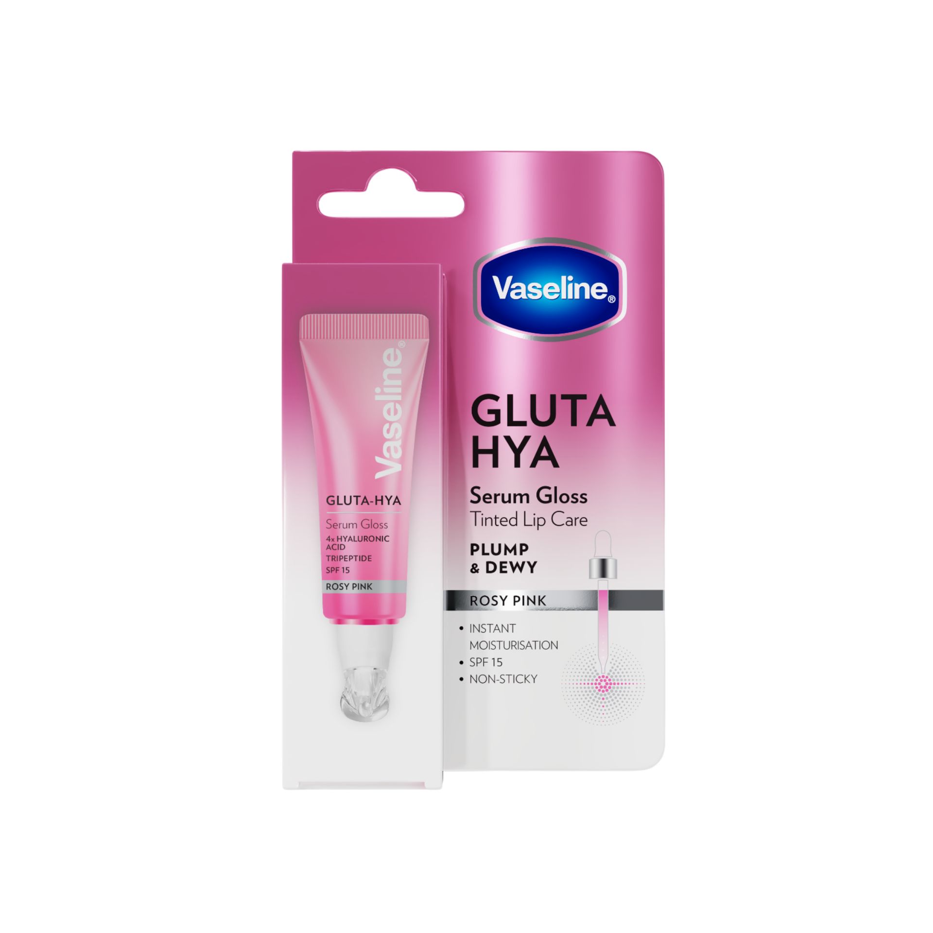 Sản phẩm Son VASELINE Gluta-Hya Lip Serum Gloss Rosy Pink | 10ml