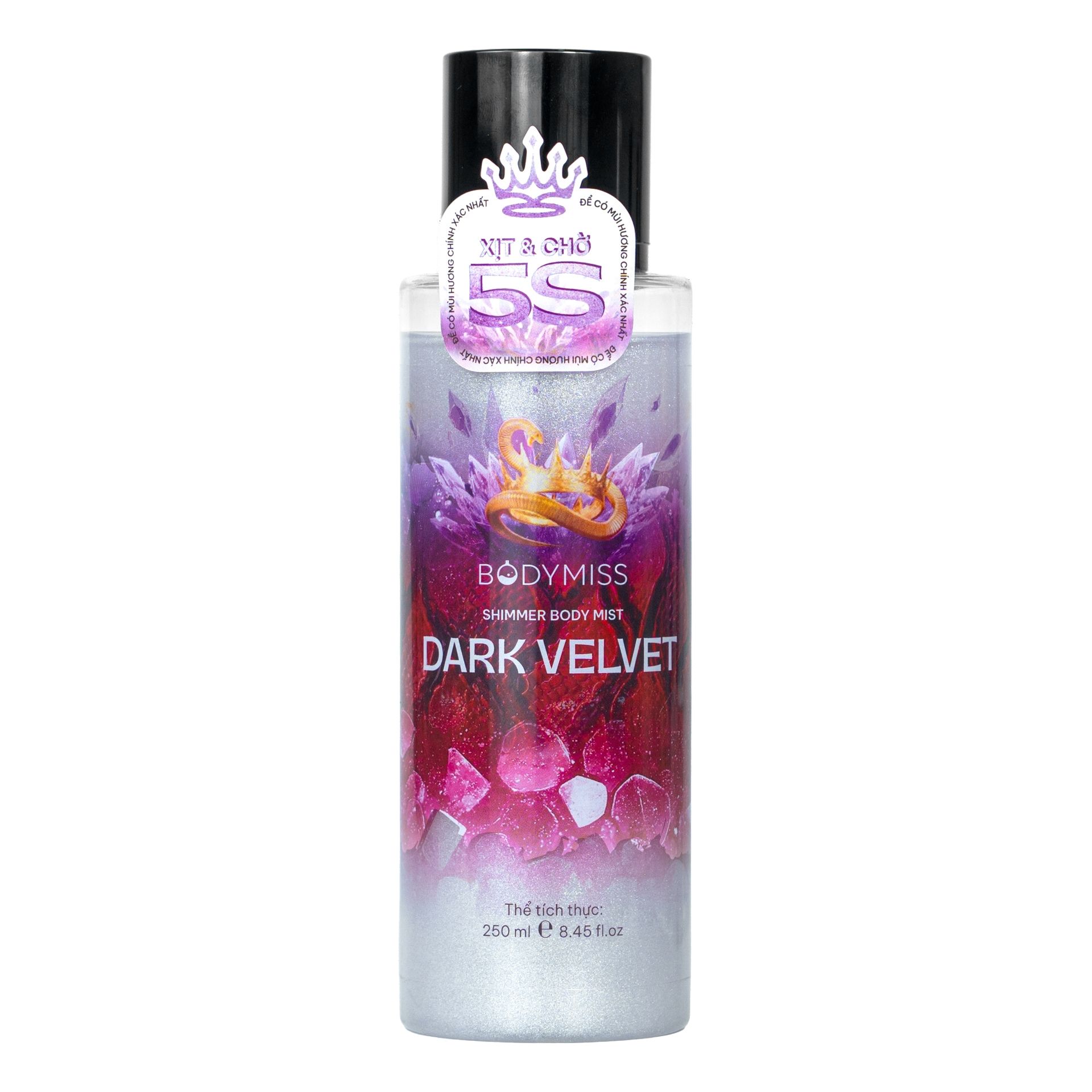 Sản phẩm Xịt Thơm BODYMISS Shimmer Body Mist Dark Velvet | 250ml